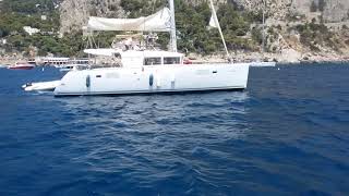 Yachts bobbing off Capri