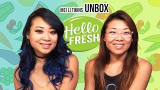 HelloFresh Unboxing and Preparing Carne Asada Steak Bowls with the Mei Li Twins