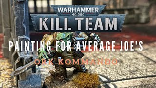 Ork Kommando Painting For Average Joe's Guide for Warhammer 40k Kill Team