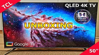 TCL 50C645 4K UHD QLED Smart TV with HDR (2023) and Game Master 2.0 Unboxing Setup & Test (Greek)