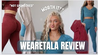 WEARETALA TRY ON HAUL REVIEW | honest & *unsponsored* seamless scrunch leggings worth it? activewear