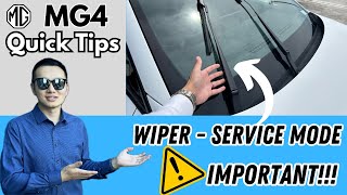 🆒MG4 Quick Tips - Wiper Service Mode Position (how to NOT damage your bonnet)