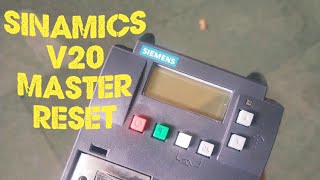 Sinamic V20 master reset