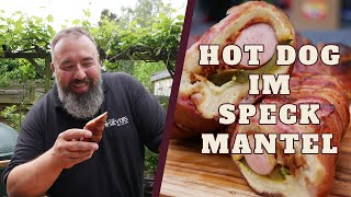 HOT DOG IM SPECKMANTEL - An Bacon sollte man nicht sparen!