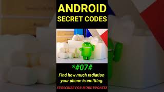 Android Secret Codes IMEI Sar value #Shorts | AllThink EveryThing