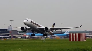 A350-900 Singapore Airlines first departure from Amsterdam