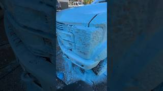 THICK snow foam goes on truck and makes it BLUE | Super satisfying #detailing #shorts