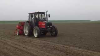 Valmet 755 sowing beans