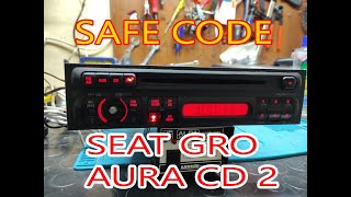 SEAT GRO AURA CD 2 TAPE CODE ENTRY