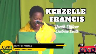 UWP St. Lucia Youth: Miss Kerzelle Francis Addresses Concerns at UWP Town Hall