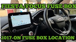 2017+ FIESTA FUSEBOX LOCATION 2017-ON FUSE BOX LOCATION FORD FIESTA FUSES