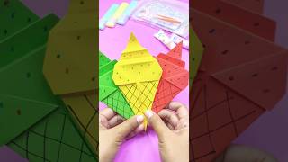 ice cream paper craft #shorts #origami #papercraft #icecream