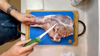 Time Lapse Butchering a Deer Hindquarter #shorts