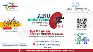 AINU - Chennai Kidney Run 2023 | World Kidney Day