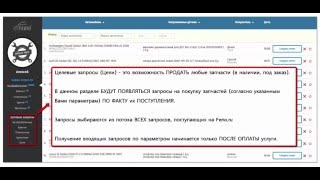 Продать запчасти через Биржу Запросов   частным лицам от Ferio ru