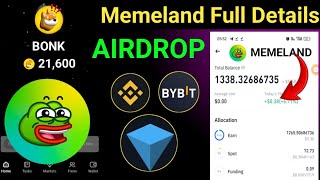 Memeland Airdrop Listing Date | Memeland Airdrop Claim | Memeland Withdrawal