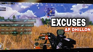 AP DHILLON - EXCUSES♥️| BGMI MONTAGE | SAMSUNG A3, A5, A6, A7, J2, J5, J7, S5, S6, S7, S9