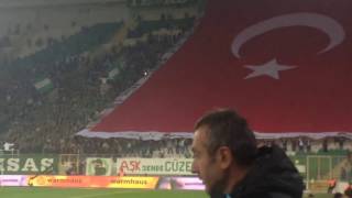 #BURSASPOR #TEKSAS tribünde büyük #türkiye bayrağı açılıyor