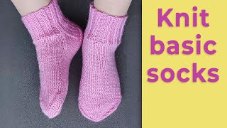 Knitting basic socks