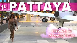 [4K 🇹🇭]  Pattaya Terminal 21 Food Court Walking Tour