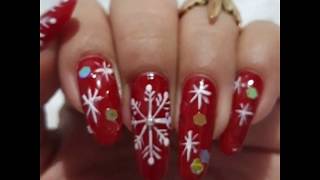 SNOWFLAKES Nail art design ❄❄