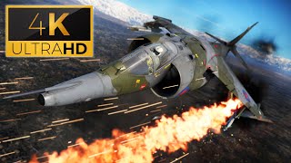 Piece of RAF war history|4k Cinematic footage|Harrier Jump Jet|War Thunder