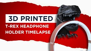 3d Printed T-Rex Wall Mount For Headphones