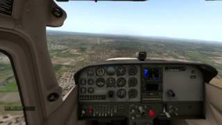 Landing at Bézier (LFMU), Rwy27, Heatwave Tour Leg 05, February 6, 2017