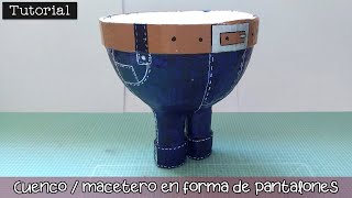 Tutorial: Cuenco / Macetero en forma de pantalones 👖 de papel maché 😍♻️