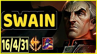 SWAIN - 16/4/31 KDA GAMEPLAY