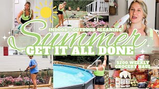 SUMMER GET IT ALL DONE | INDOOR + OUTDOOR CLEAN WITH ME | EXTREME CLEANING MOTIVATION | MarieLove