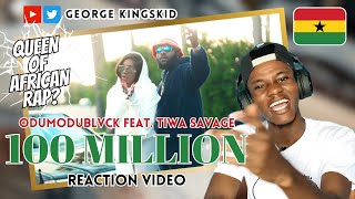 Ghanaian Reacts to ODUMODUBLVCK feat. Tiwa Savage - 100 MILLION