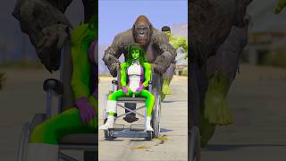 GTA V WHEN SHE HULK LEG FRACTURE HULK #shorts | Maheshwar Gamerz