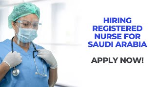 Registered Nurse Jobs in Saudi Arabia | Skillbee