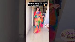 Let’s recreate this saree into Anarkali dress ##transformation #viral#mashraworld😍😍😍😍