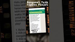 Modus Penipuan Pinjaman Online, Penipuan Lewat Whatsapp #shorts