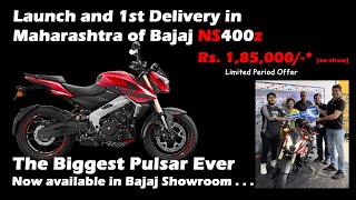 1st Delivery and Launch of Bajaj NS 400Z | Now available in Showroom | Ridographer Tushar