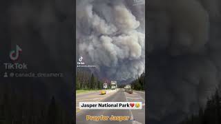 Jasper National Park Fire 🙏😳😒 #canada #jasper #alberta #shorts