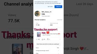 thanks for support me//Arijit Singh ❤️//love song ❤️//