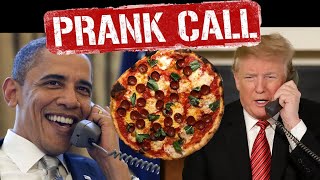 Prank Call | Donald Trump & Barack Obama Order Pizza Impression