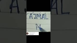 AJMAL NAME PROFILE LOGO CREAT 🔥 ✨ 💥 comment your name #viraltrendingshorts  #logodesign #shorts