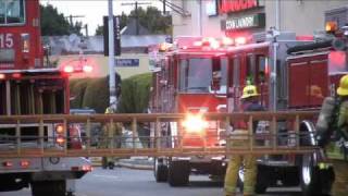 Firefighters respond to a call in Los Angeles