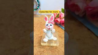 How to make bunny rabbit with clay|Cold porcelain crafts #diycrafts #youtubeshorts #shorts