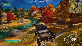 Fortnite Funny moment chasing someone on bike in truck like in terminator 2