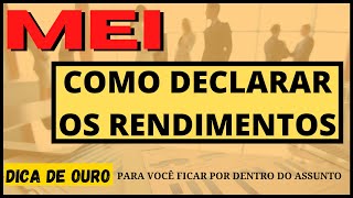 IRPF 2021 - Como declarar os rendimentos da MEI?