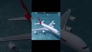 Take off and Landing very low,, QANTAS spirit of australia, #Short #MFS2023 #game #pegagame