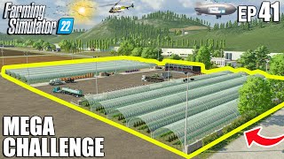 Building a NEW XXL GREENHOUSE CENTER | MEGA Challenge #41 | Farming Simulator 22