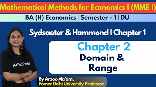 Domain & Range | Functions | Introductory MME | Mathematical Methods of Economics | ECON002 | Eco(H)