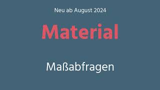 Material - Maßabfragen