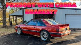 Foxbody Mustang Gets SN95 REAR COBRA BRAKES!!